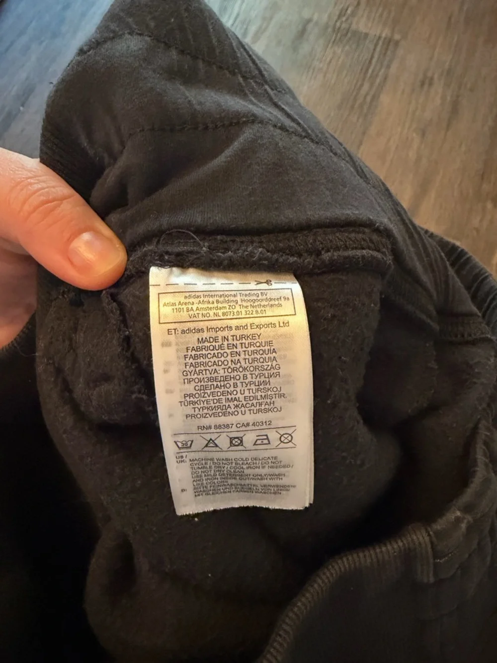 Adidas by Stella McCartney Women’s Black Fleece Sweatpants Capris w/Side Zippers - Picture 6 of 7